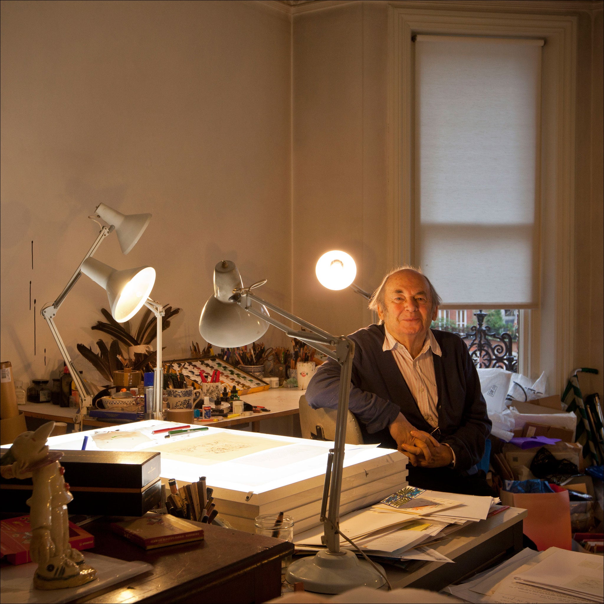 Art master: Quentin Blake in his studio in west London