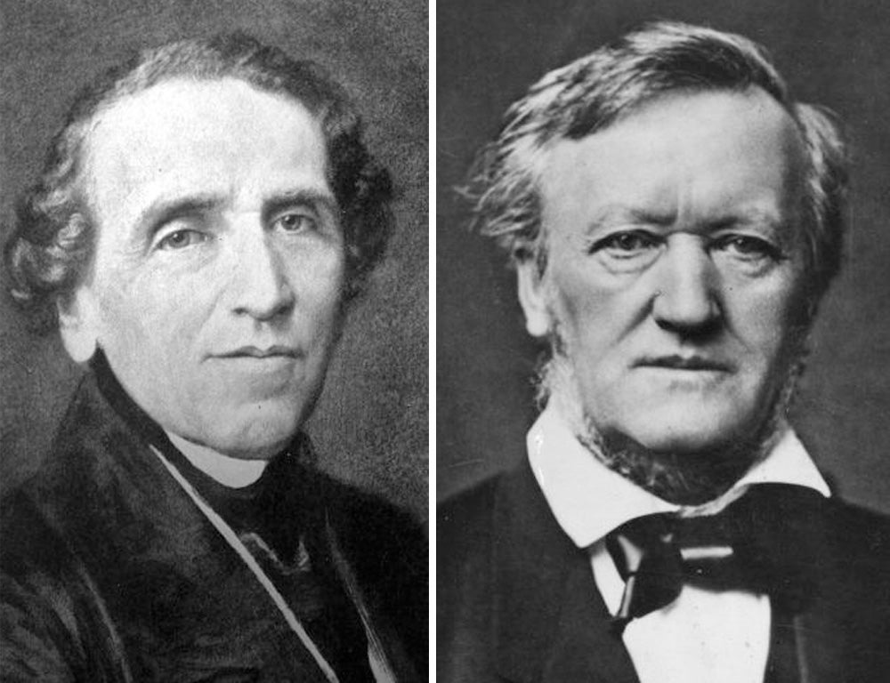Bitter rivals: Giacomo Meyerbeer (1791-1864) (left), and Wilhelm Richard Wagner (1813-1883)