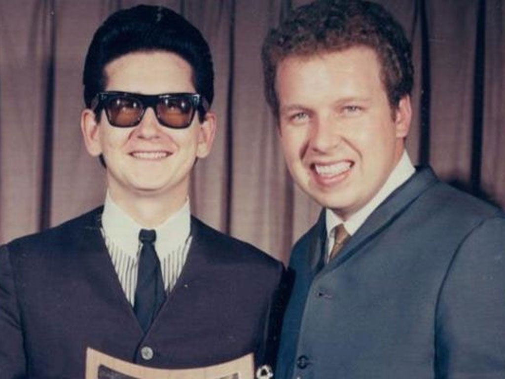 Roy Orbison with Dees; after they played ‘Oh Pretty Woman’ on ‘Ed Sullivan’ it was No 1 in over 20 countries