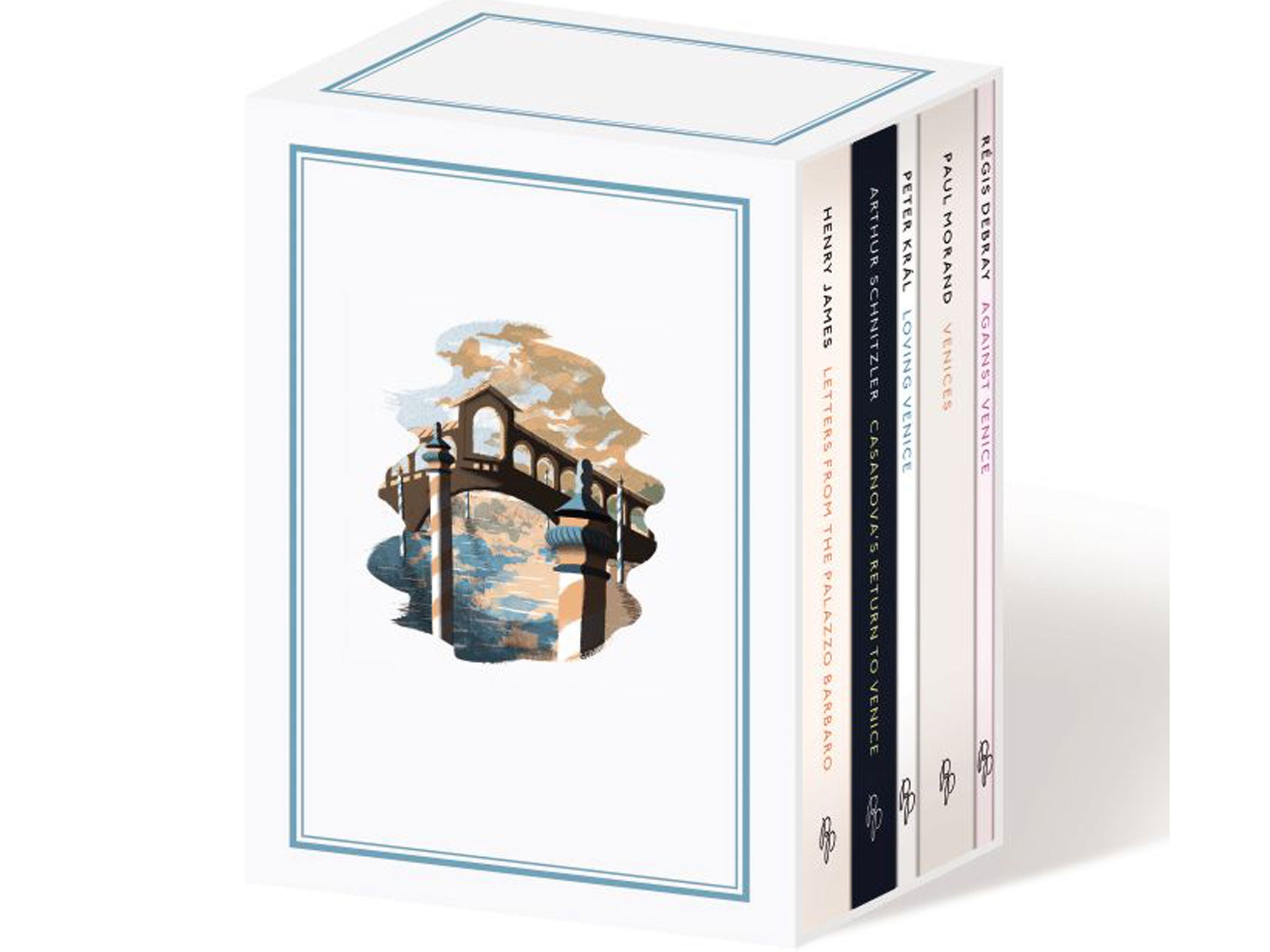 <p><strong>Venice in a box</strong></p>
<p>This limited-edition set bundles together six books about Venice, each with a specially illustrated jacket. Titles include Henry James's Letters from the Palazzo Barbaro and Arthur Schnitzler's 1930 novel Casanova's  Return to Venice  (£60; <a href="http://www.pushkinpress.com" target="_blank">pushkinpress.com</a>).</p>