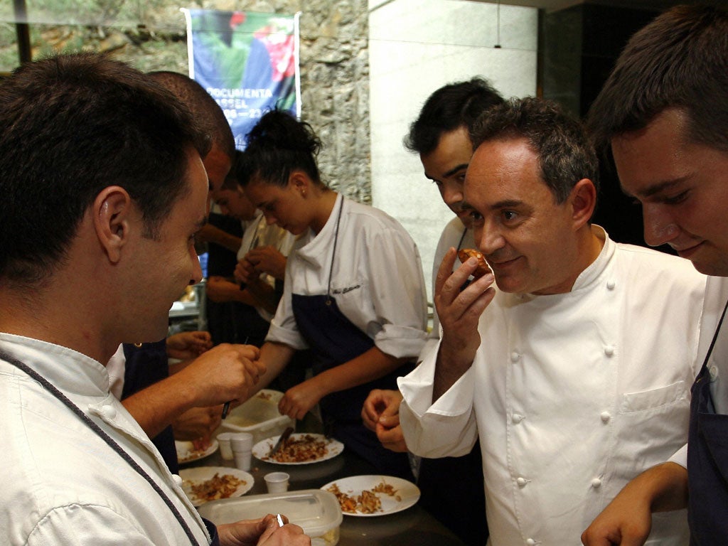 Ferran Adria in his restaurant el Bulli. Sotheby's has been tasked with selling the cellar of 8,807 bottles