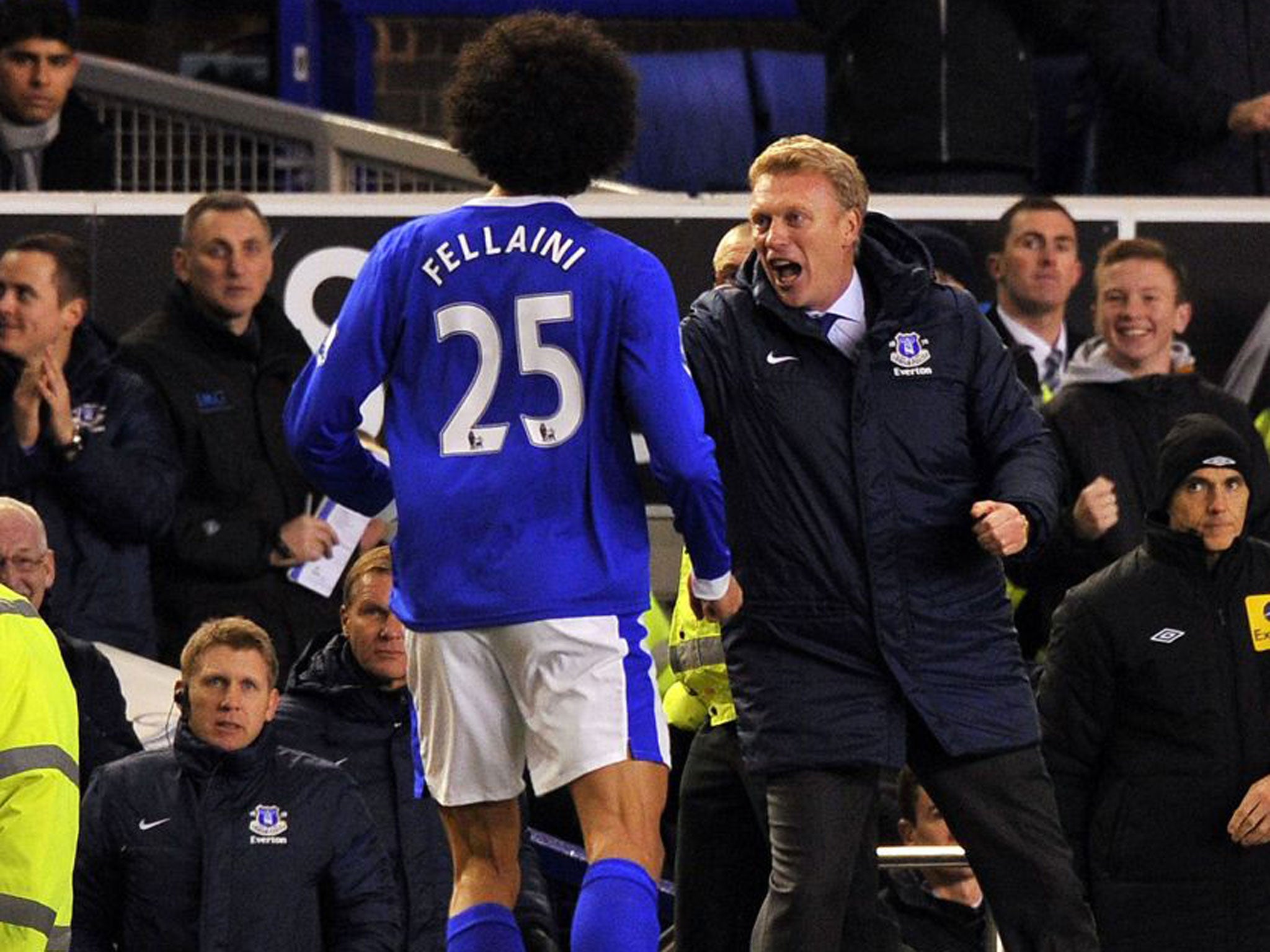 David Moyes is now at Manchetser United and hopes Marouane Fellaini will soon be joining him there