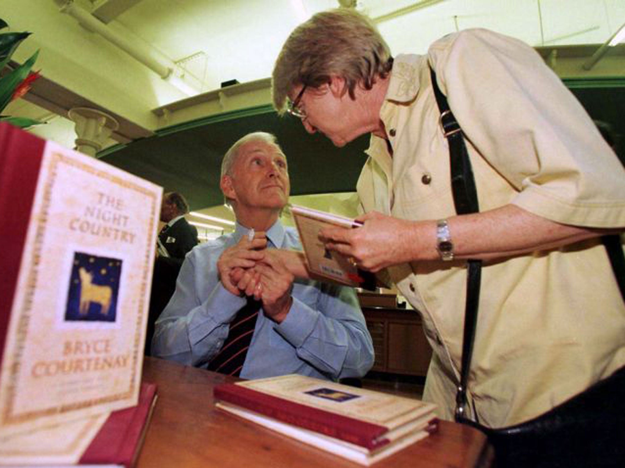 Courtenay, above in 1998, was always gracious with fans, and assiduous in promoting his work