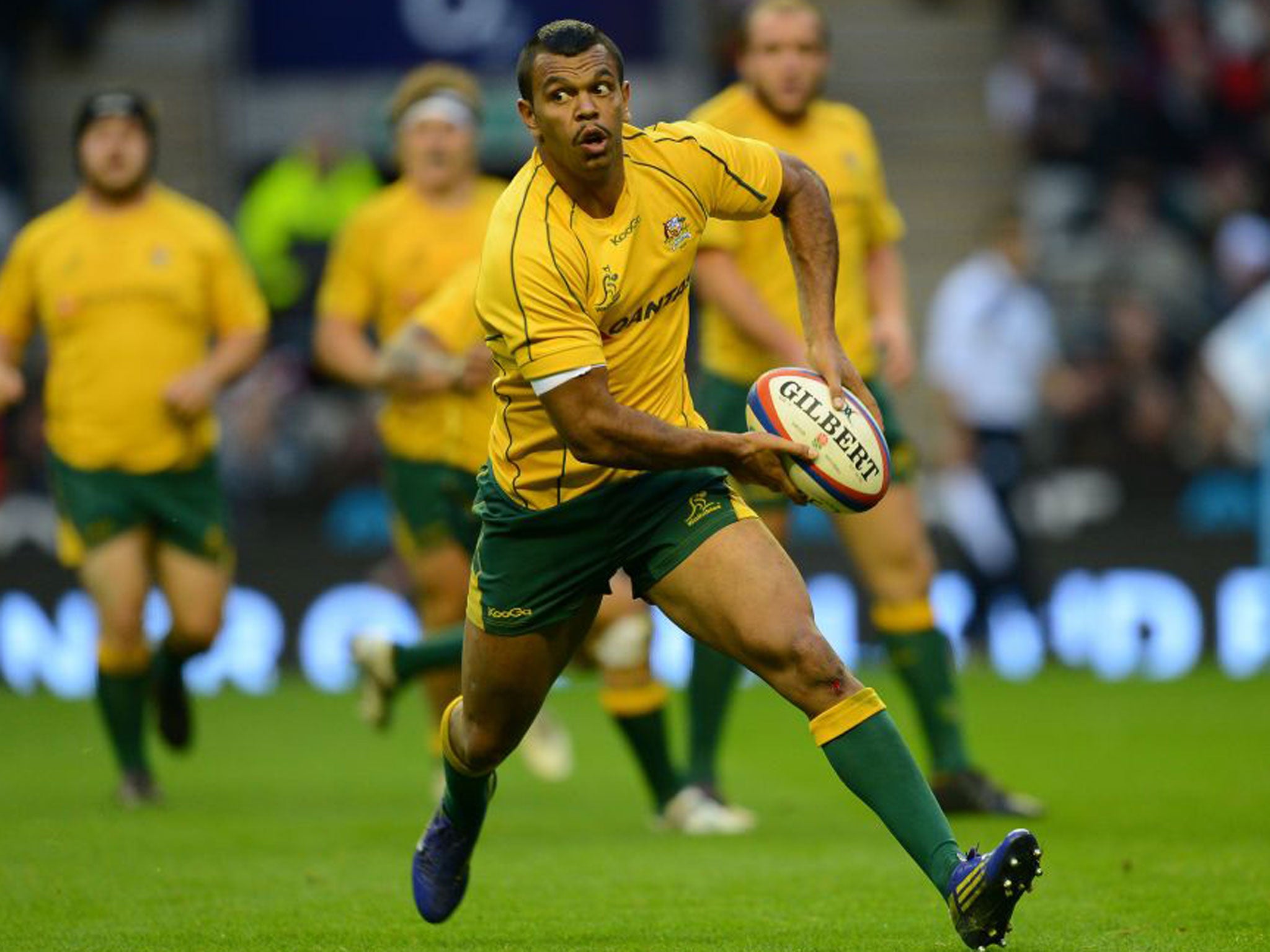 The running of Australia’s No 10 Kurtley Beale will be a big threat to Wales this afternoon