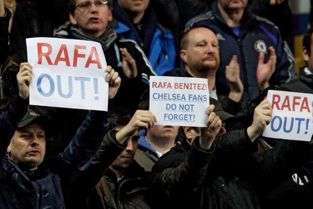 Rafael Benitez received a warm welcome from Chelsea fans last week