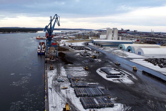 Digging deep: Lulea, Sweden, faces a £150m bill to keep its port in business