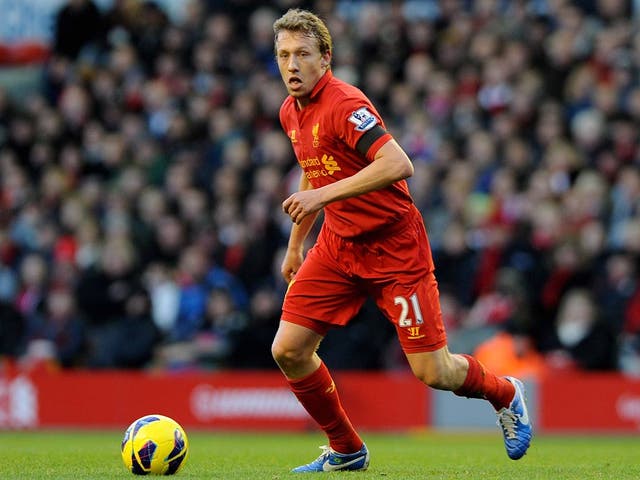 Liverpool midfielder Lucas Leiva 