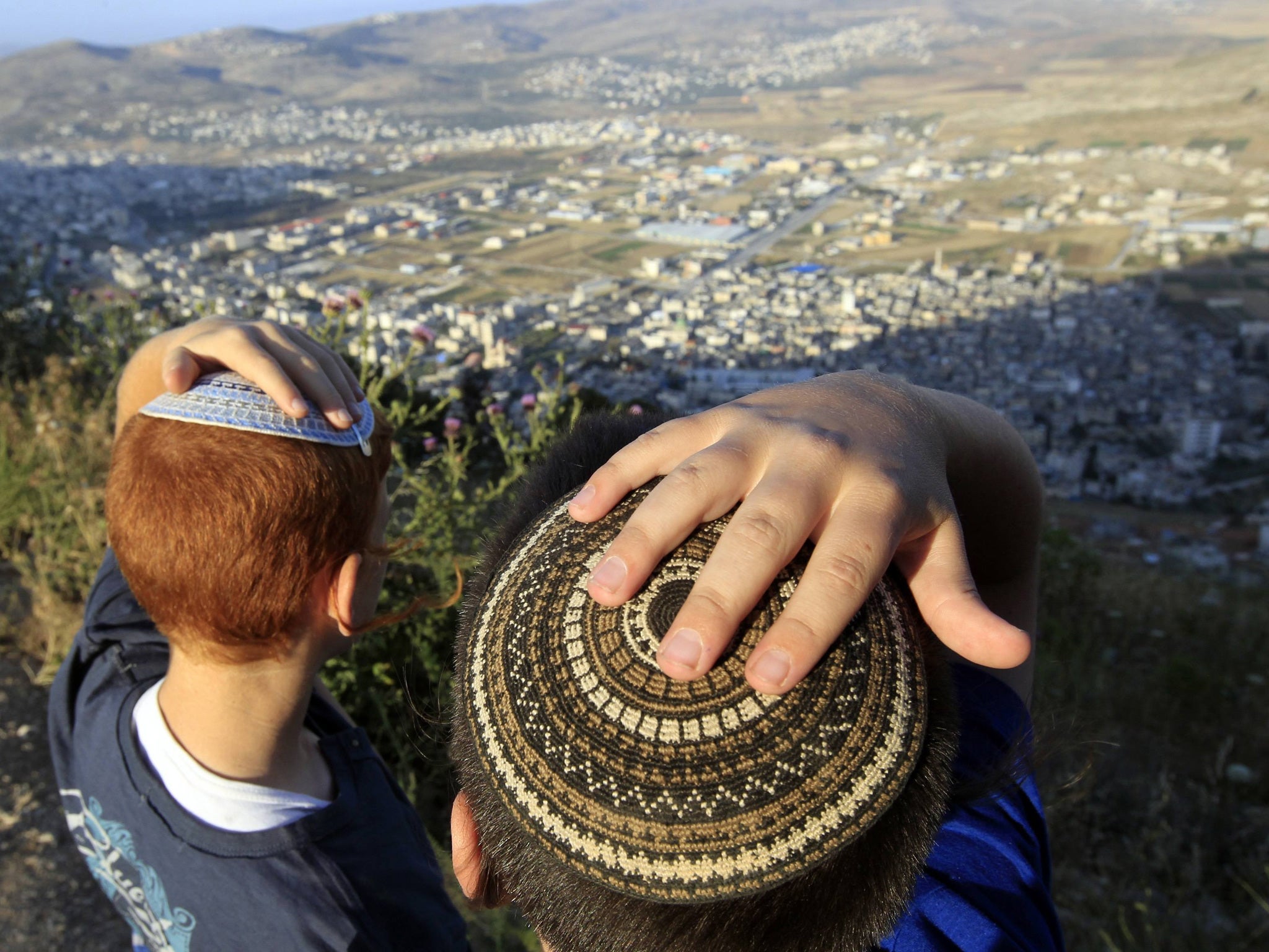 Jewish settlers in the West Bank