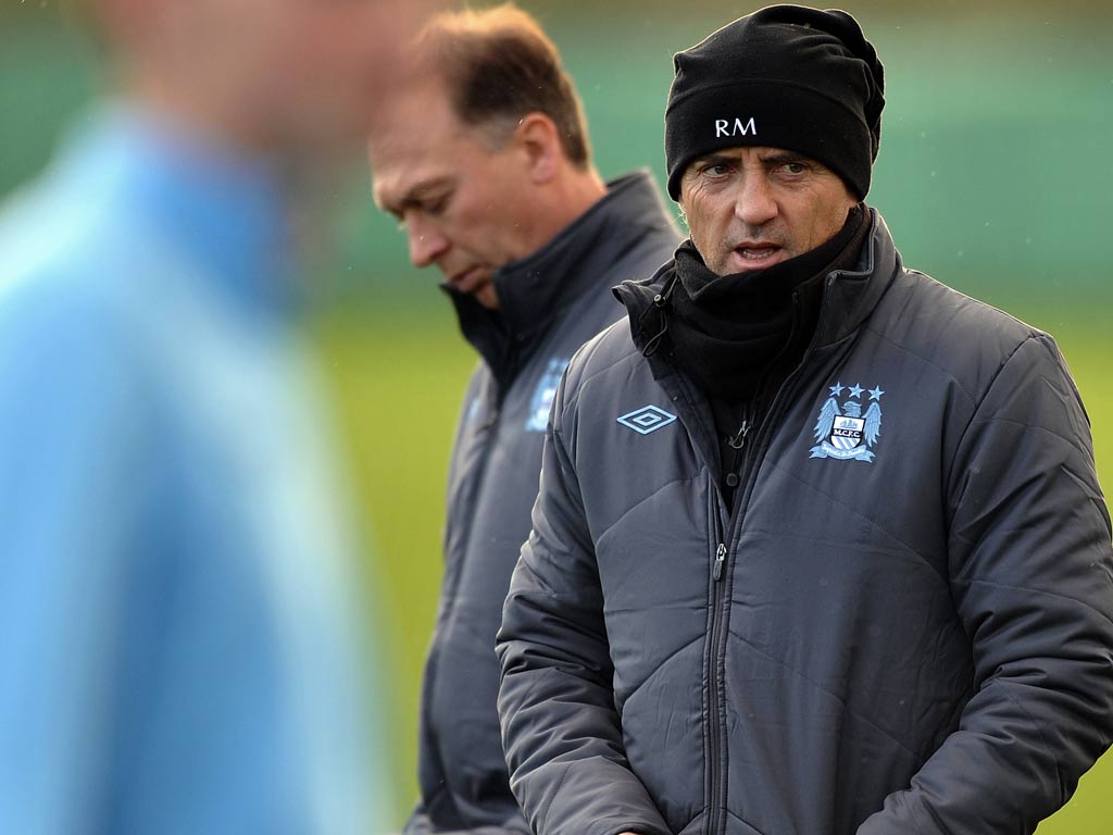 Manchester City manager Roberto Mancini