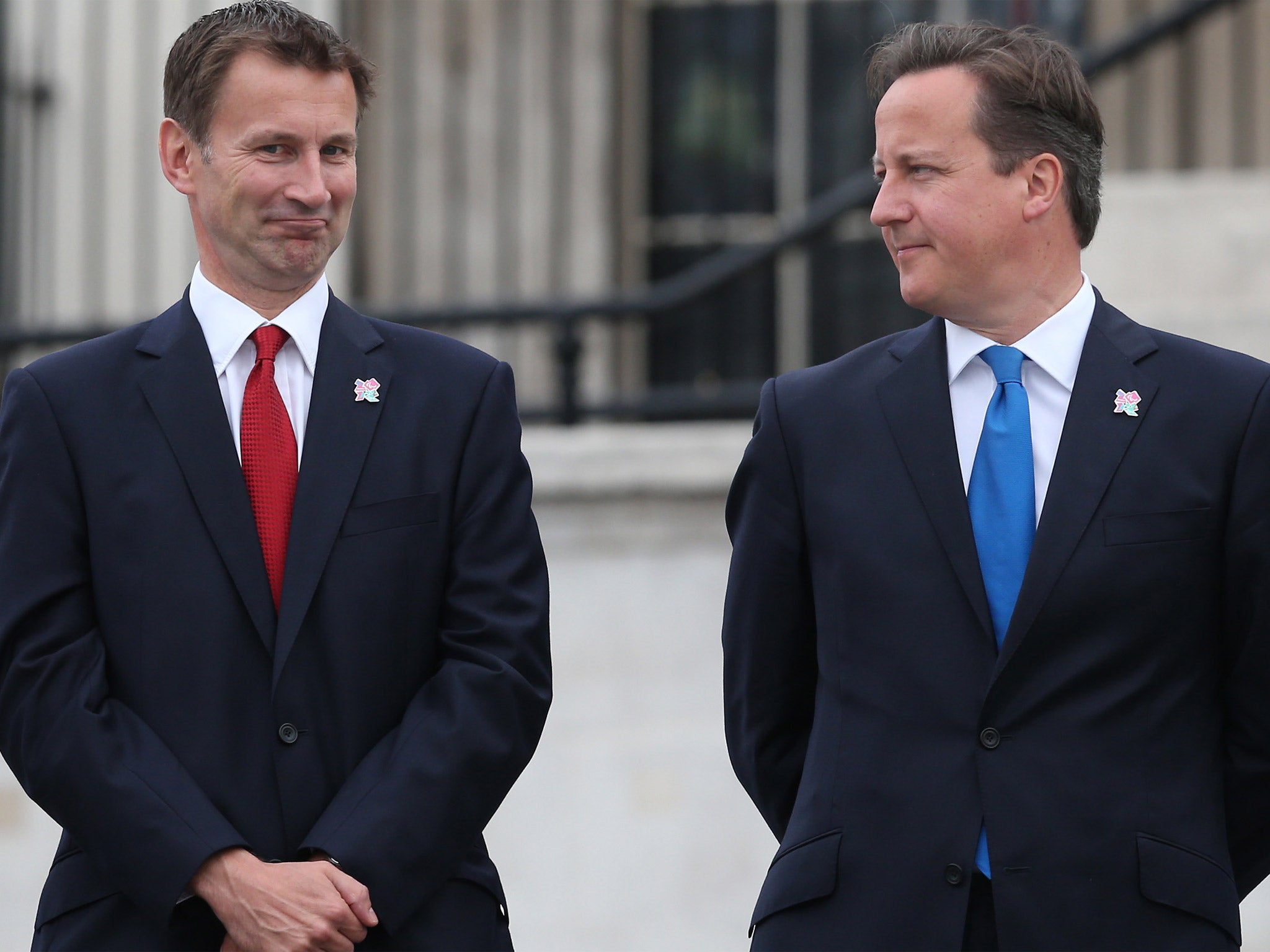 Health Secretary Jeremy Hunt with the Prime Minister, David Cameron