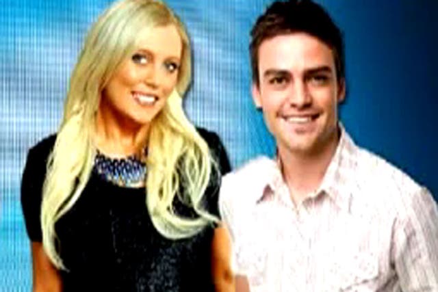 Mel Greig (left) and Michael Christian (right), Australian 2Day FM presenters