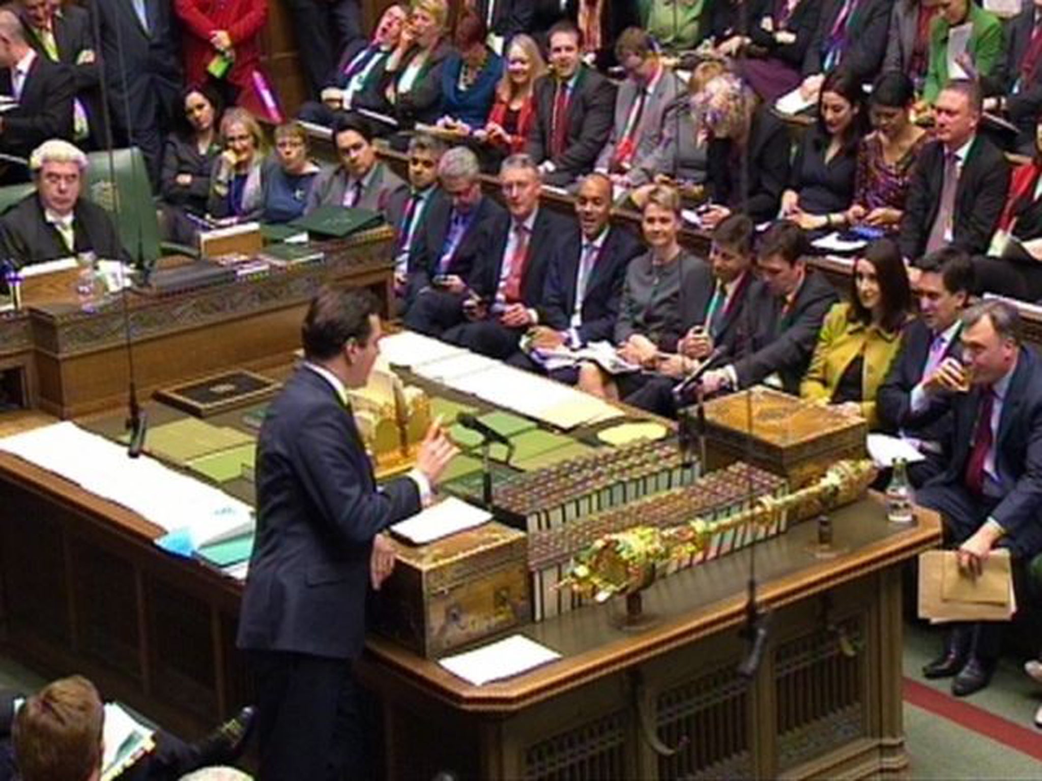 Chancellor of the Exchequer Georger Osborne delivers his Autumn Statement to MPs in the House of Commons