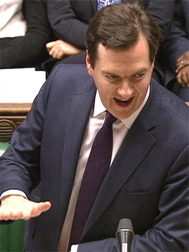 Chancellor George Osborne delivers his autumn budget in parliament