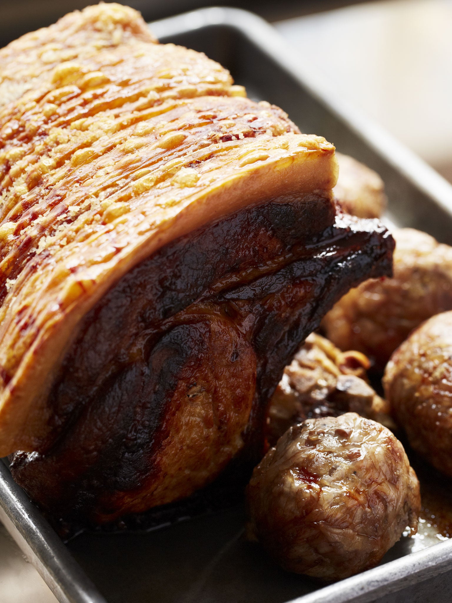 Roast rib of pork – blanching the joint will help create crisp crackling