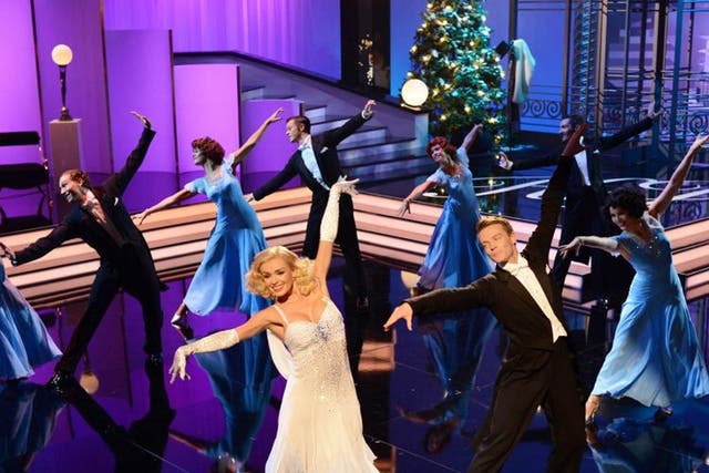“Shrieking”: Katherine Jenkins in a number from her ITV special, ‘Steppin’ Out with...’