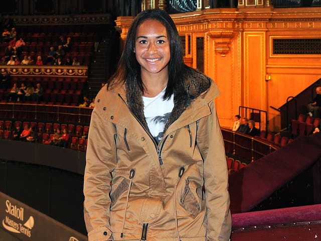 Heather Watson at the Royal Albert Hall yesterday