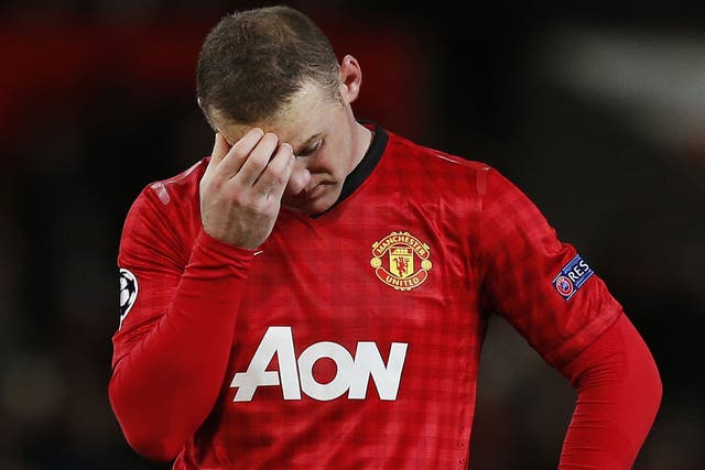 Wayne Rooney struggled in the defeat by Cluj