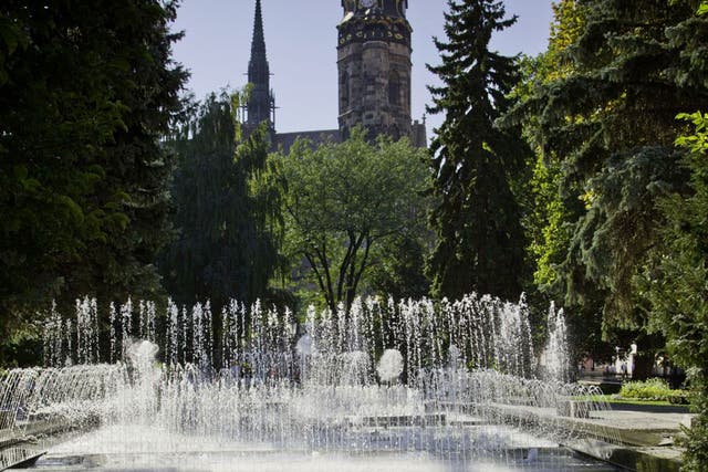 Make a splash: fountains outside Kosice’s cathedral