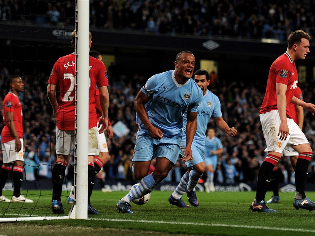 By no means a great game but in terms of significance, it didn't get any bigger than this. An uncharacteristically defensive Manchester United were beaten on the night by a solitary goal from Manchester City captain Vincent Kompany. When the season ended