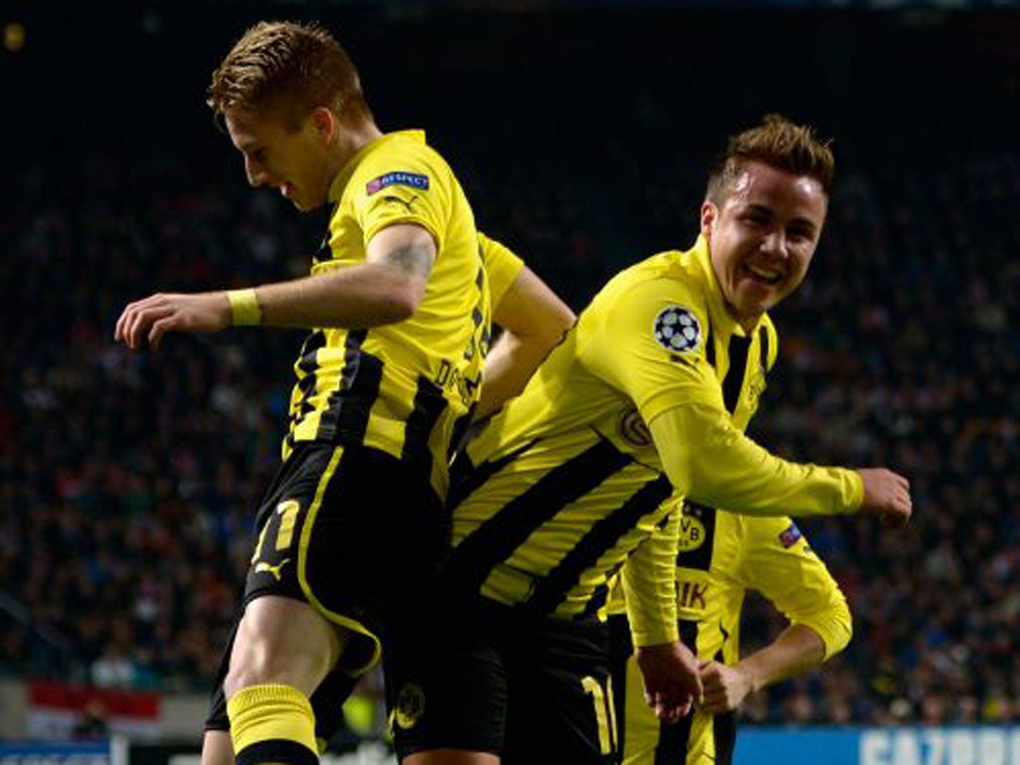 Marco Reus (left) and Mario Götze (right) have made Borussia Dortmund Champions League contenders