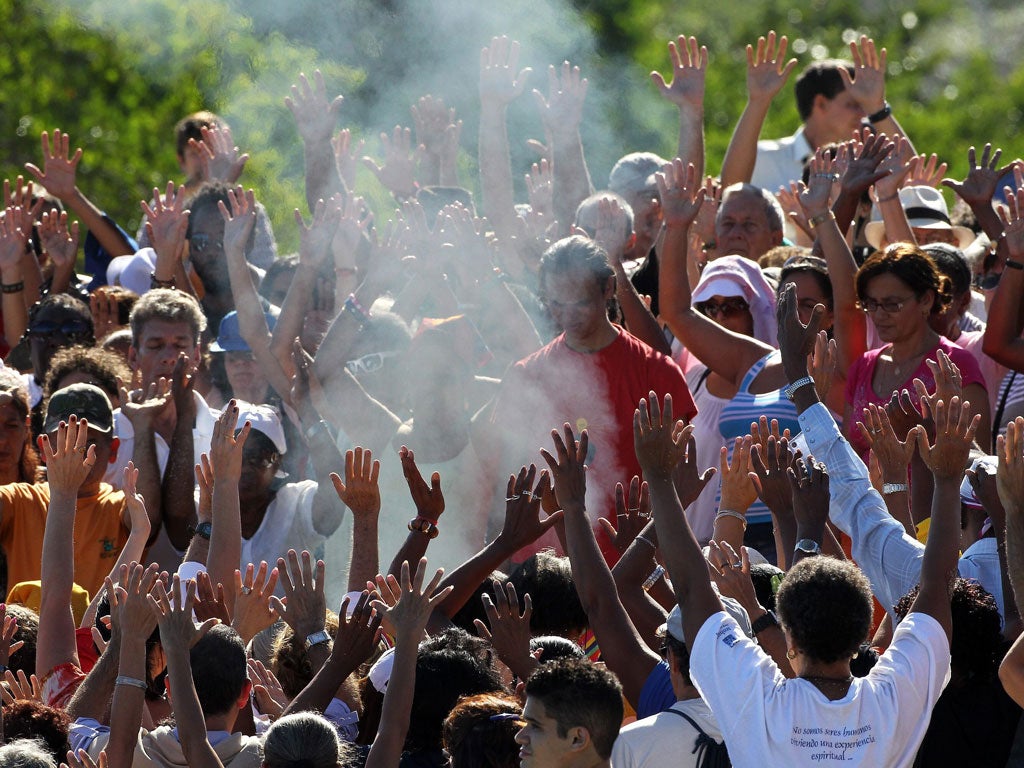 Last count: Cubans at a Mayan ritual last week