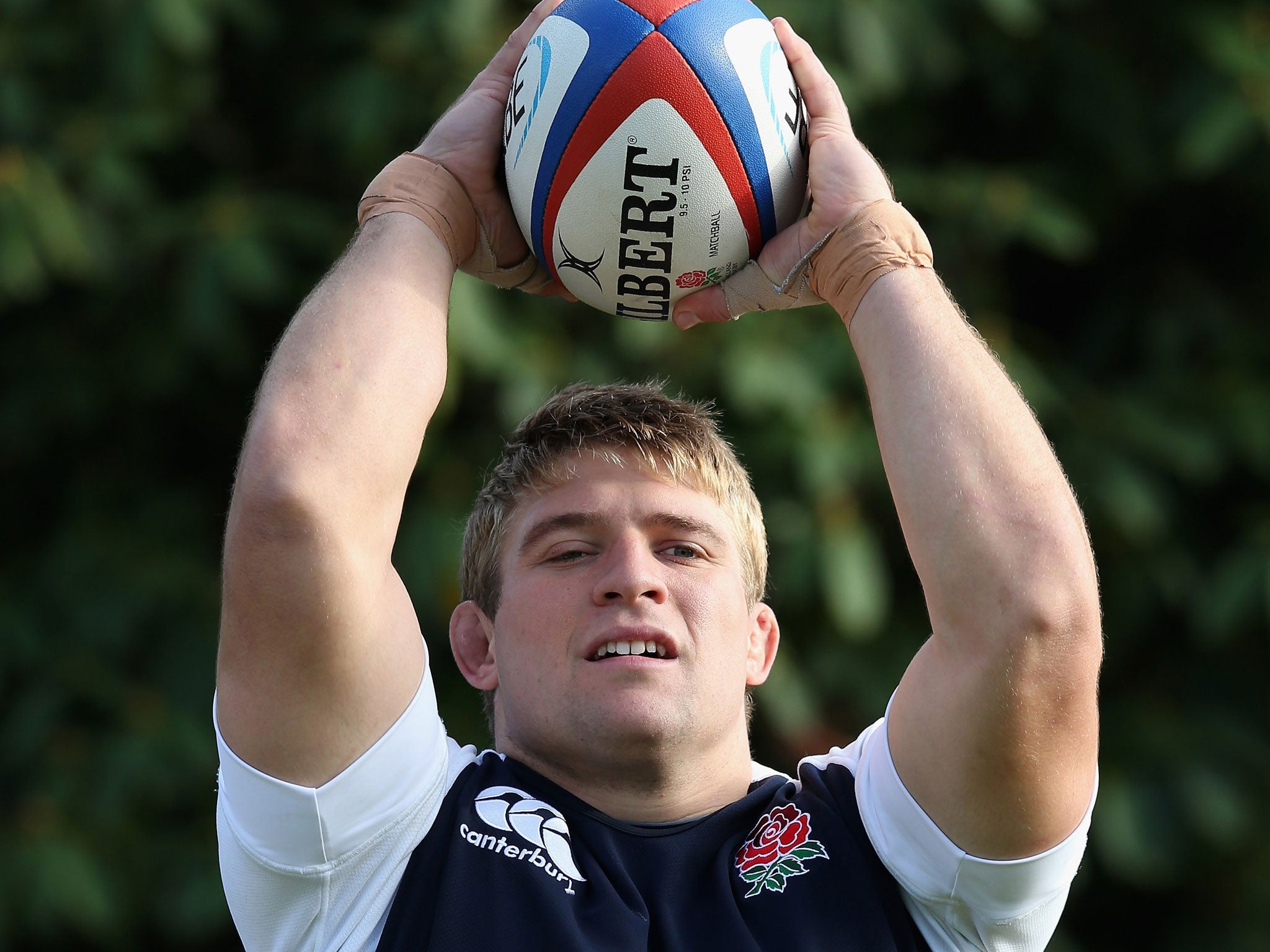 Learning lines: Tom Youngs was a centre and then a wing before turning into a hooker three years ago