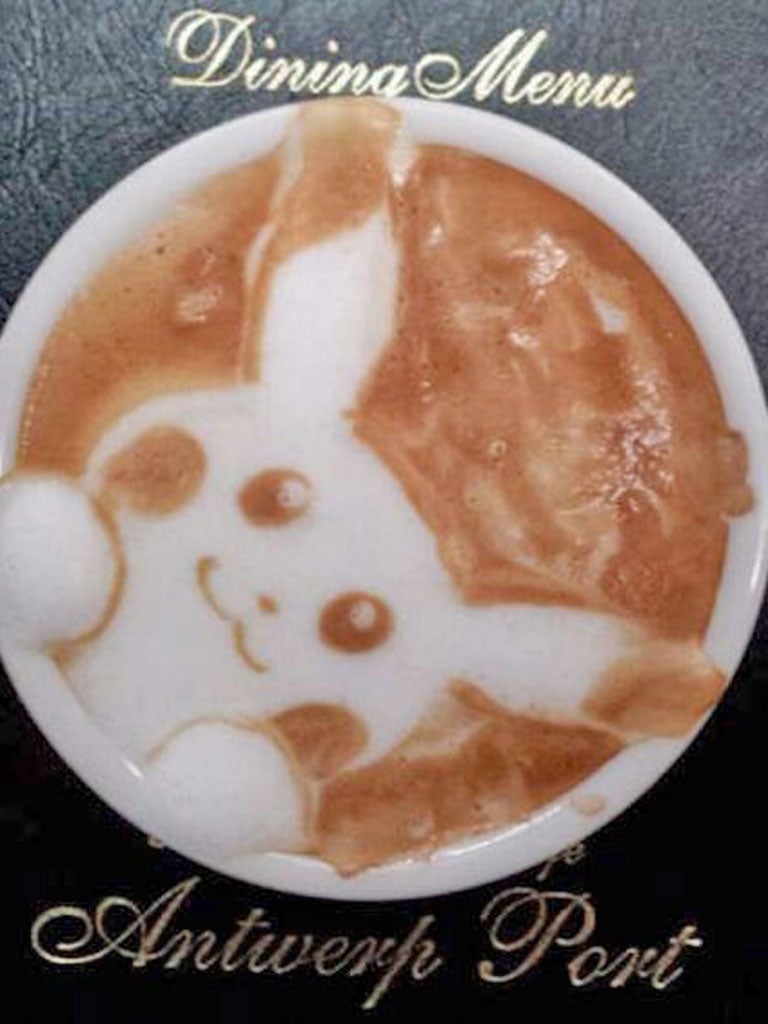 Kazuki Yamamoto works magic on steaming cups of latte