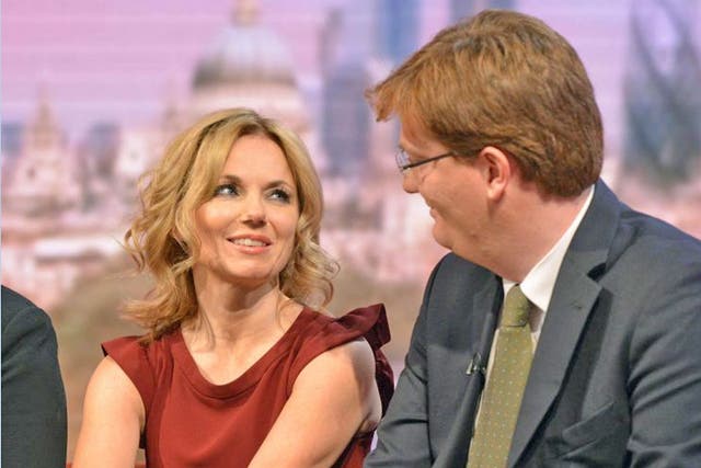 Geri Halliwell and Danny Alexander on The Andrew Marr Show yesterday