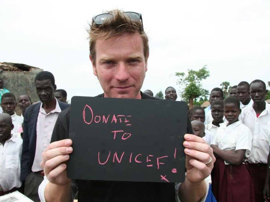 Actor Ewan McGregor, Unicef Ambassador
