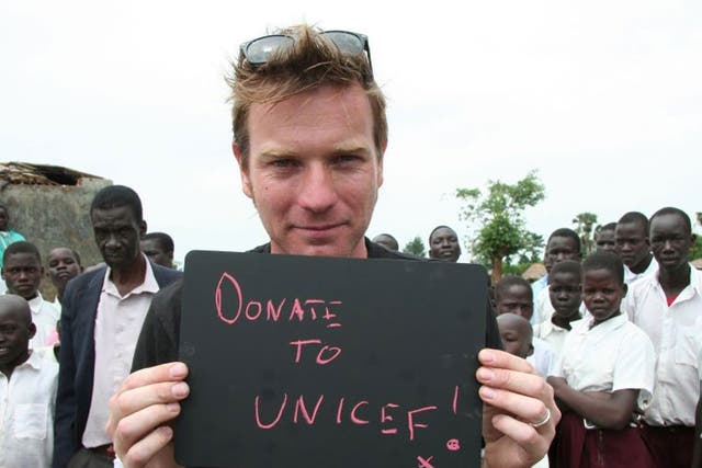 Actor Ewan McGregor, Unicef Ambassador