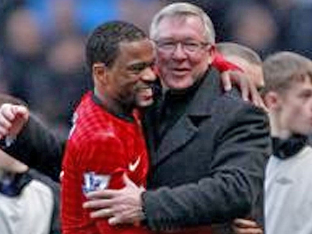 Patrice Evra (left) is wanted by French club Paris St-Germain