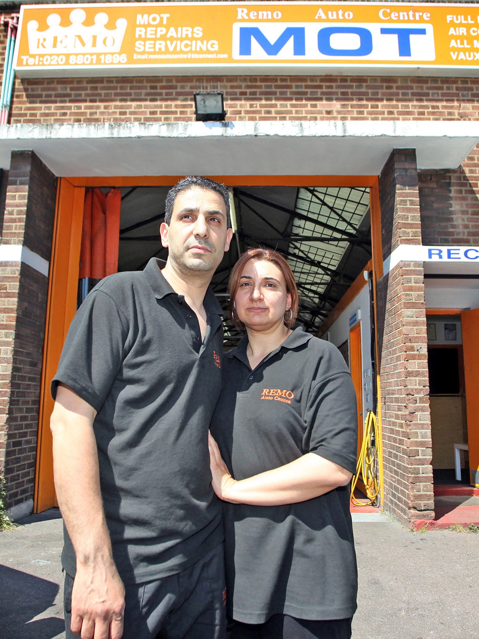 Omer and Shefika Mehmet, pictured outside their workshop