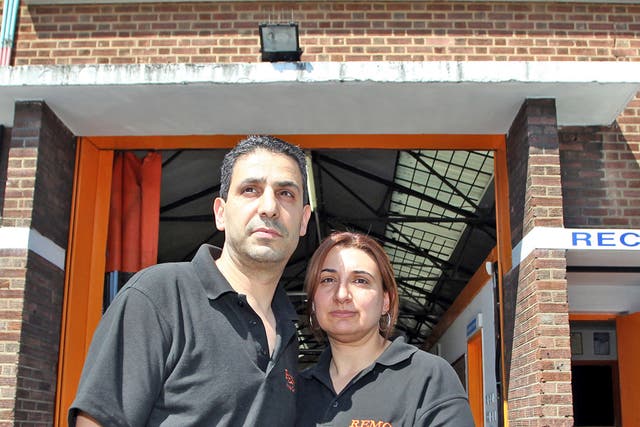 Omer and Shefika Mehmet, pictured outside their workshop