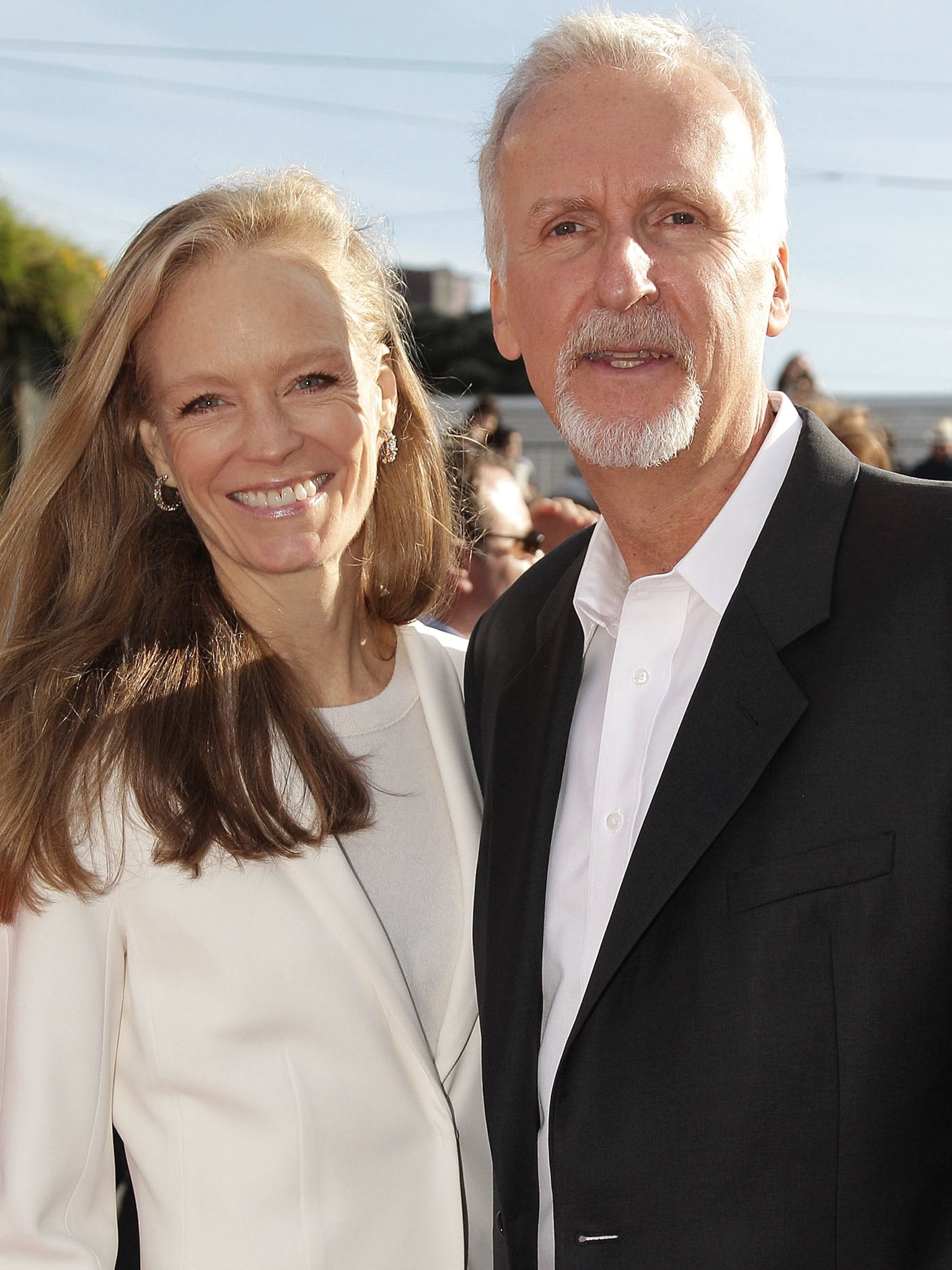 Cameron (pictured with his wife Suzy Amis) claims he came up with the idea when he was a small boy
