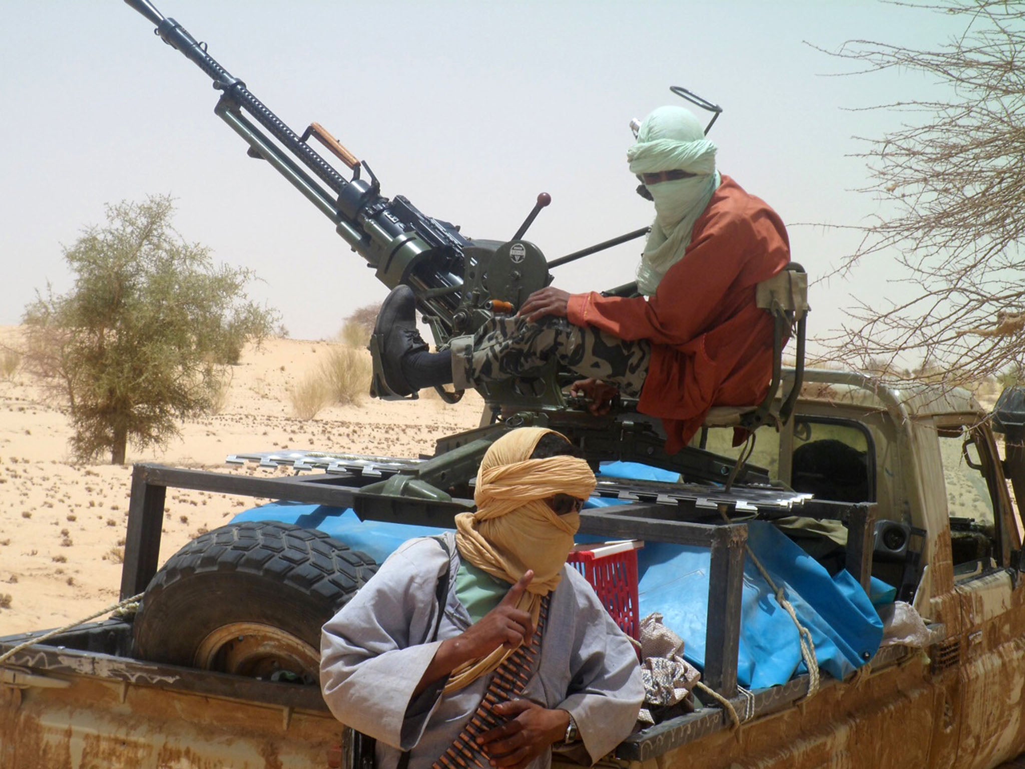 Islamists rebels of Ansar Dine are pictured near Timbuktu, rebel-held northern Mali