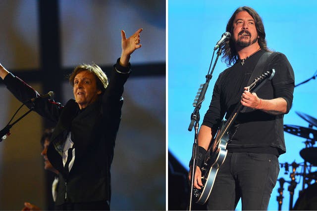 Paul McCartney and Dave Grohl