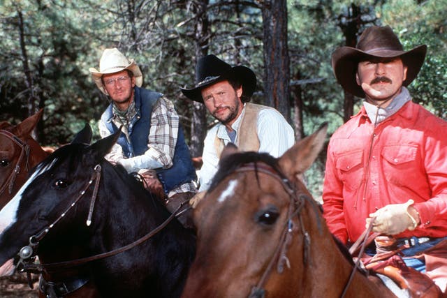 Going back to to nature can boost your brain power (from left) Daniel Stern, Billy Crystal and Bruno Kirby escape their stifling suburban lives in ‘City Slickers’
