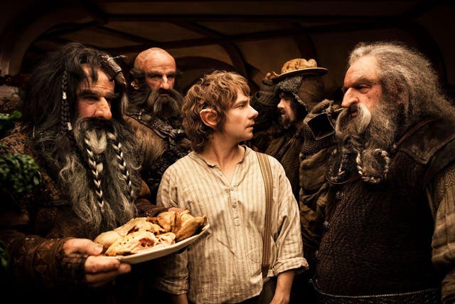 Hairy moment: Martin Freeman as Bilbo Baggins in 'The Hobbit: An Unexpected Journey'