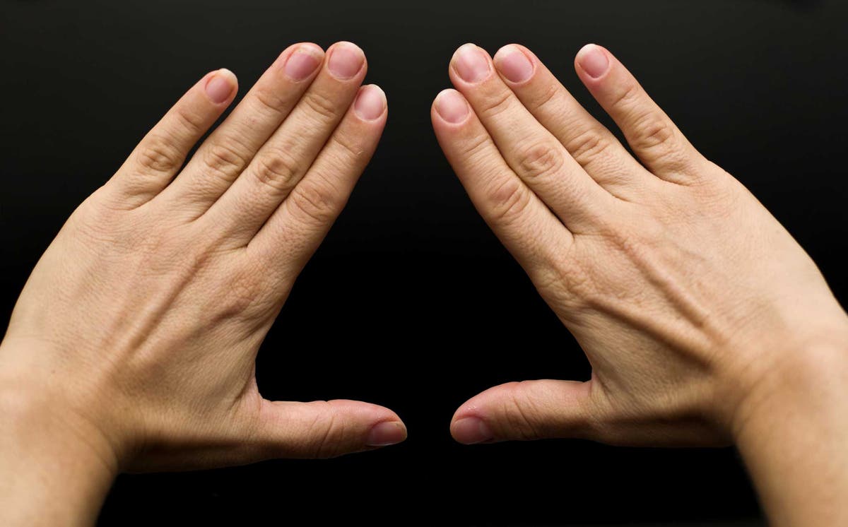 Ten hands. Hands Triangle. Black 10 fingers. 10 Fingers of negir.