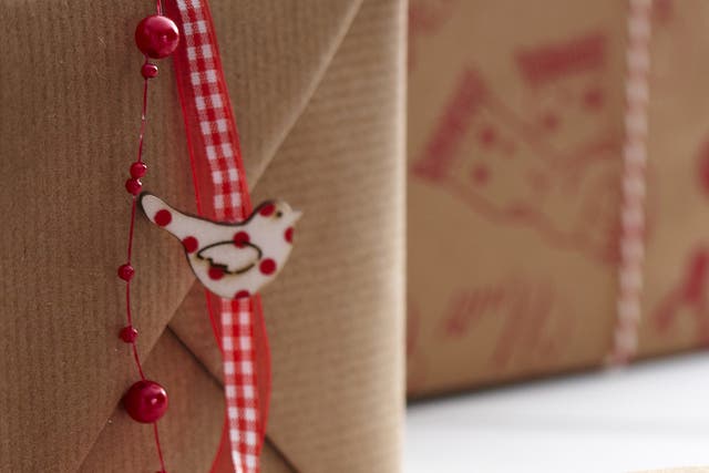 Plain to see: Use plain brown paper and add a personal handcrafted touch with beads, ribbons and Christmas decorations.
From £2.99/3m roll, tch.net