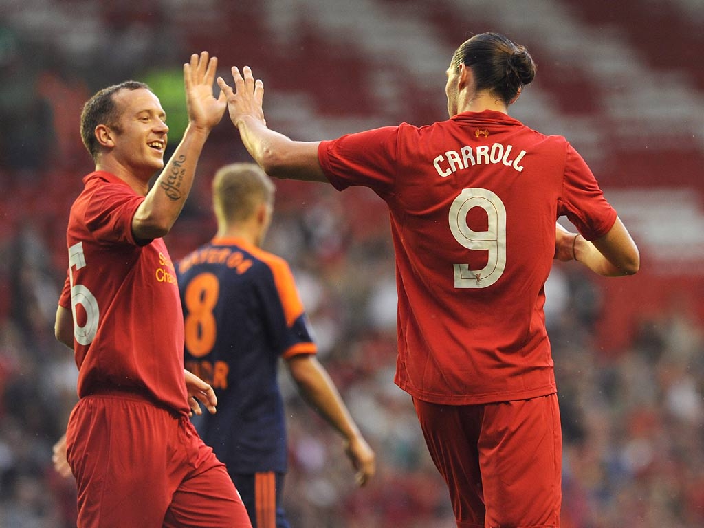 Andy Carroll and Charlie Adam, both of whom have departed Liverpool