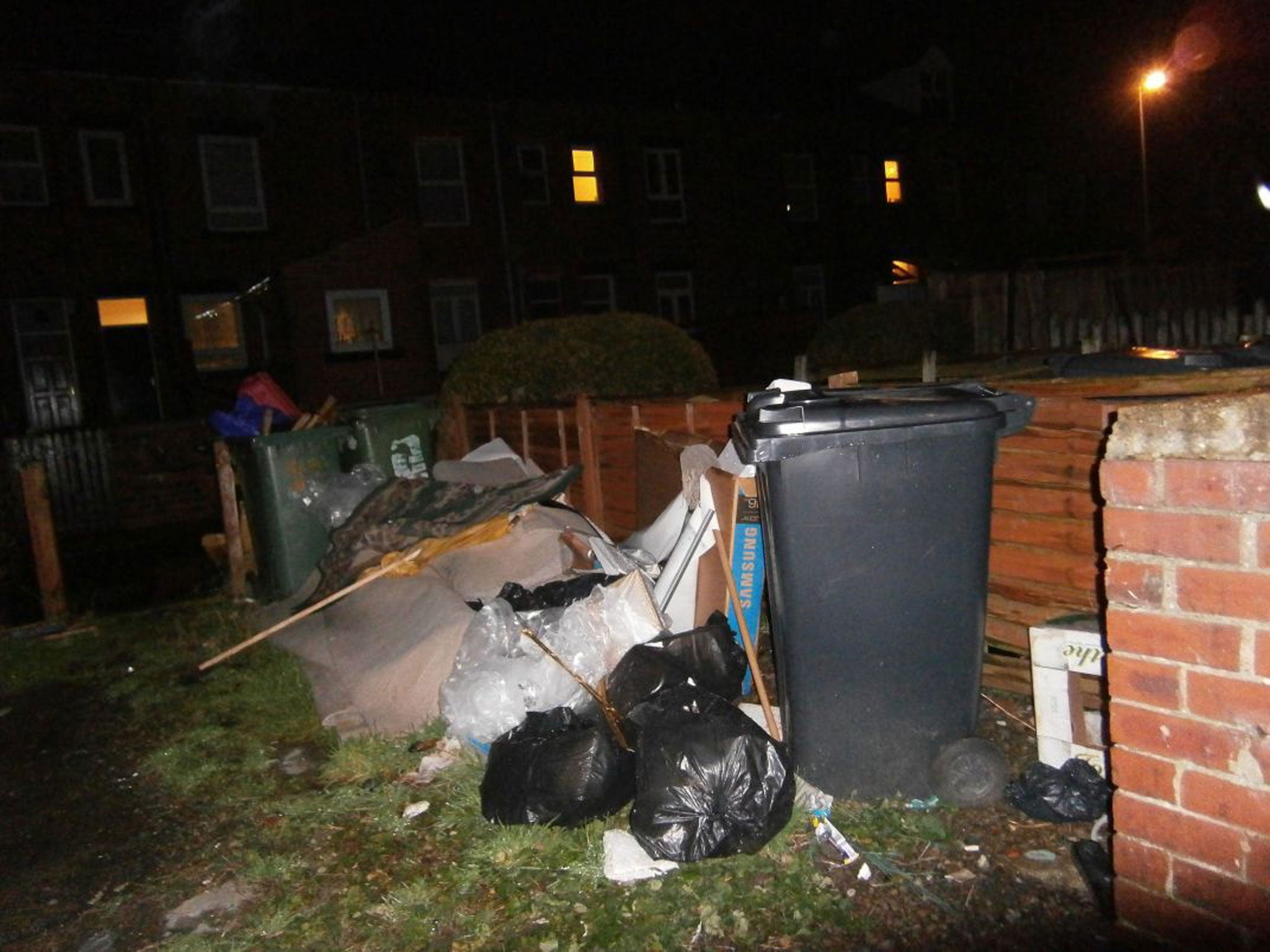 The house condemned by Leeds council, with its mouldy bathroom, cockroaches and rubbish strewn around the garden