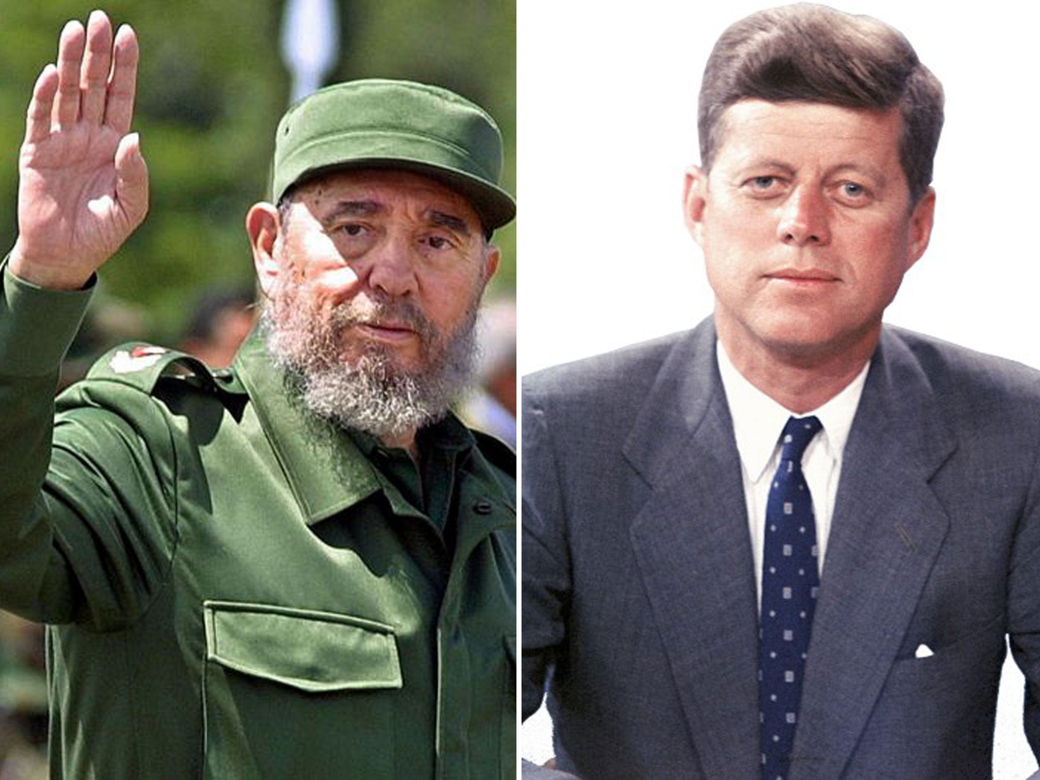 Fidel Castro and John Kennedy