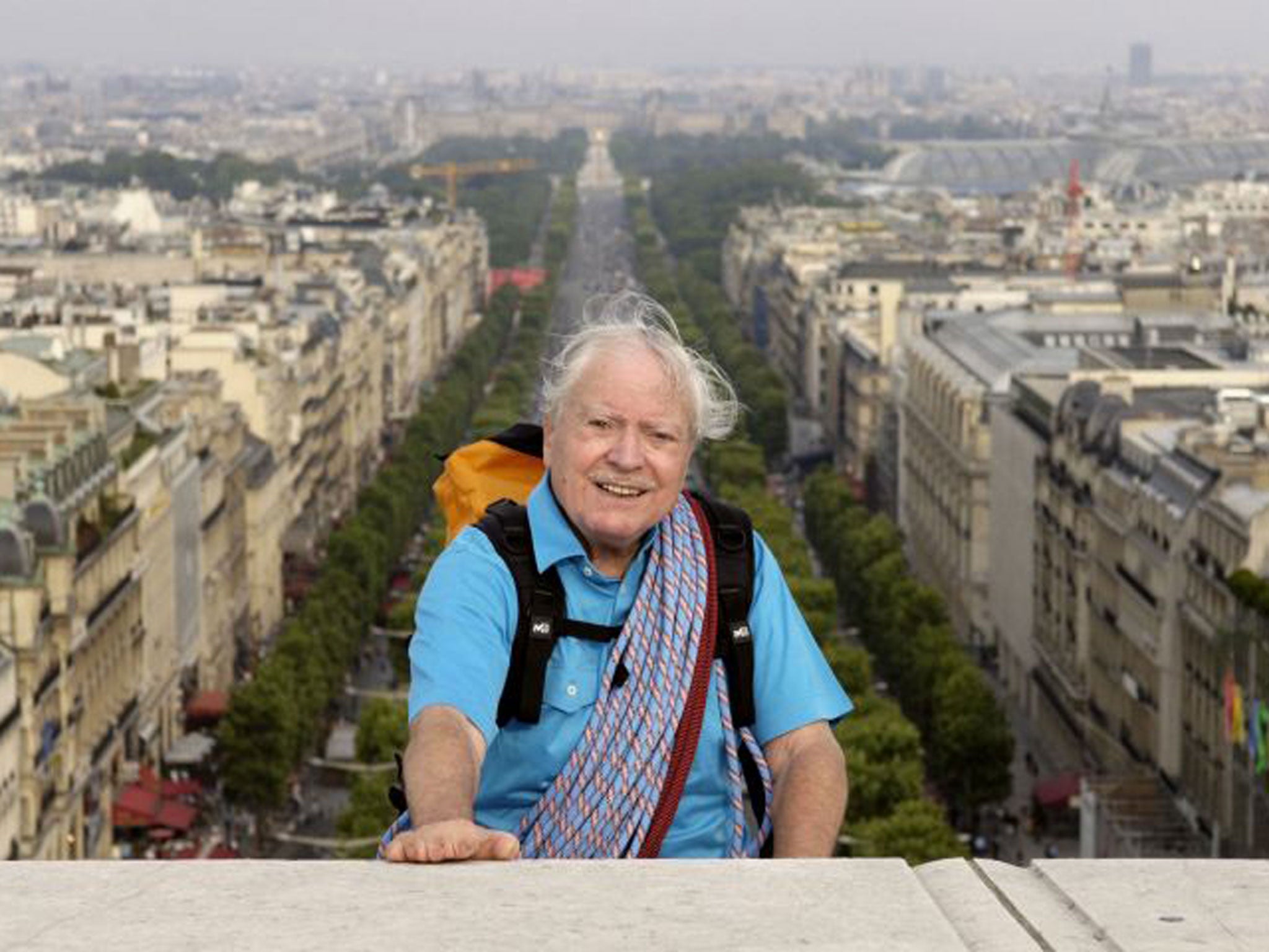 Herzog on top of the Arc de Triomphe in 2005 