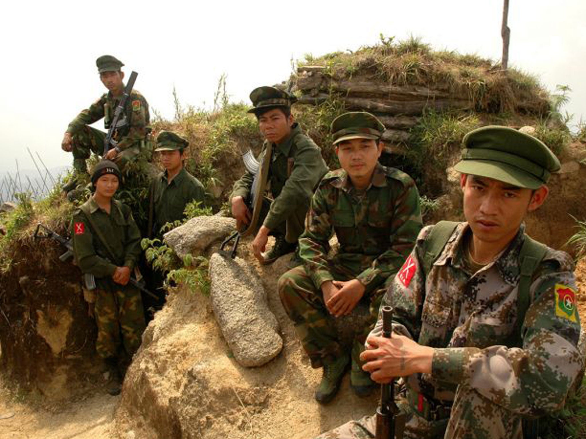 Kachin rebels in north-east Burma, against whom the arms were used