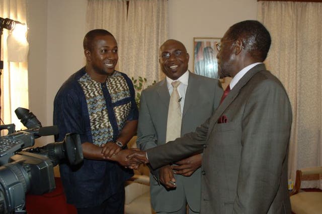 Roy Agyemang meeting President Mugabe in 2009
