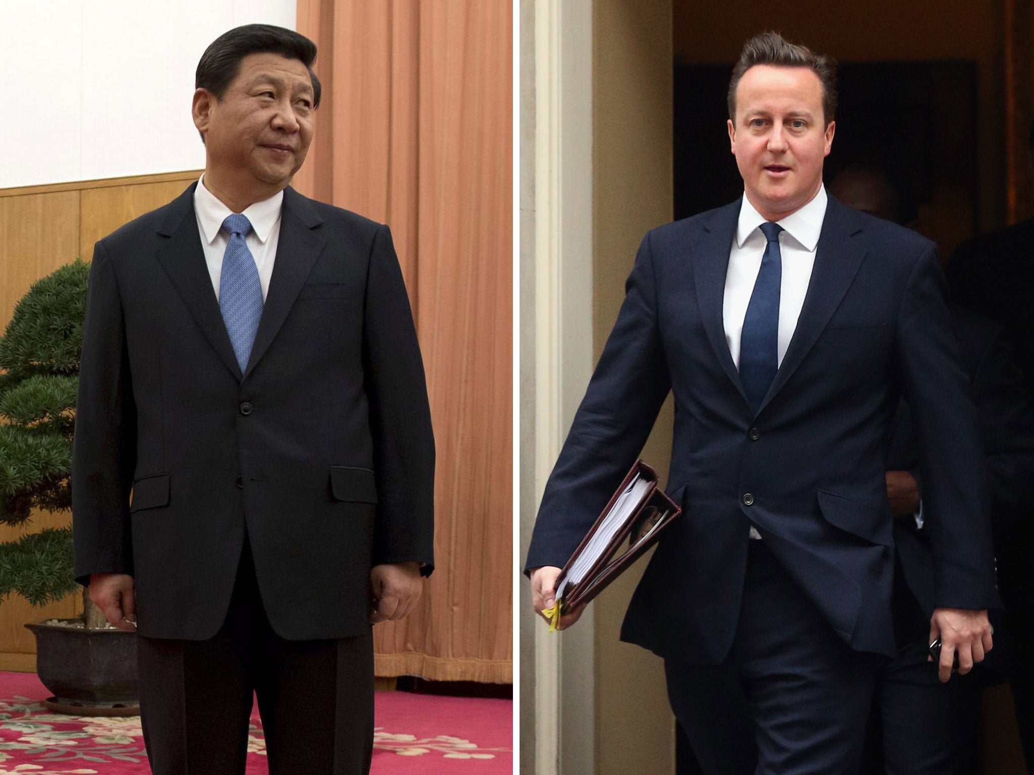 Trade links: the new Chinese leader, Xi Jinping; right, David Cameron