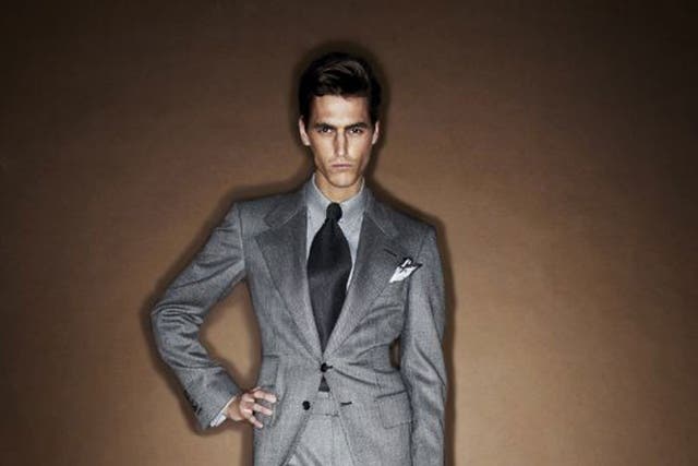 If you're uncertain as to colour, a grey suit is a no-brainer. Carlyle suit £2,950, all Tom Ford, tomford.com