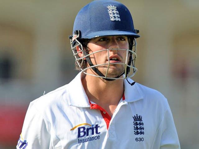 But earlier Alastair Cook had been given out caught behind when he hadn’t touched the ball