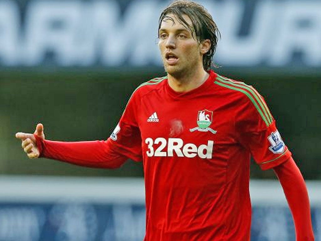 The Swansea City striker Michu, whose injury at White Hart Lane
prompted controversy, later recovered to finish the game